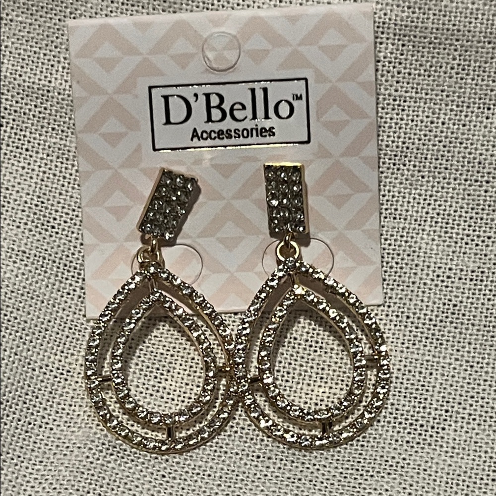 Gold and Silver Teardrop Earrings